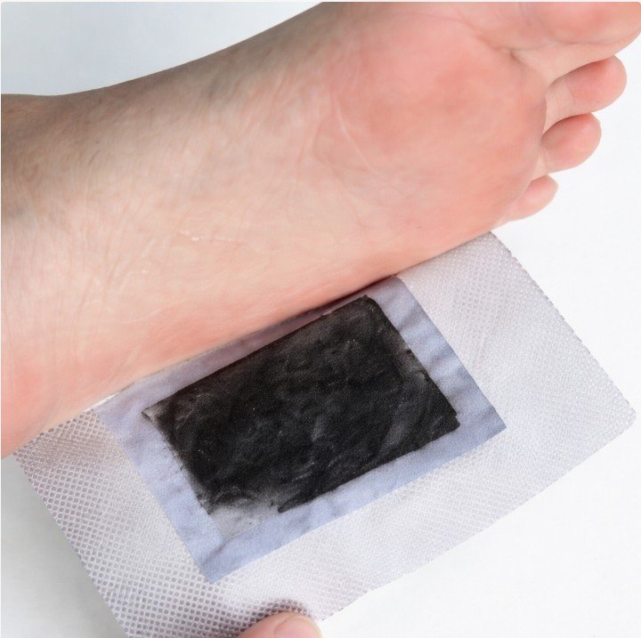 Xitox™ foot pad after overnight use close-up